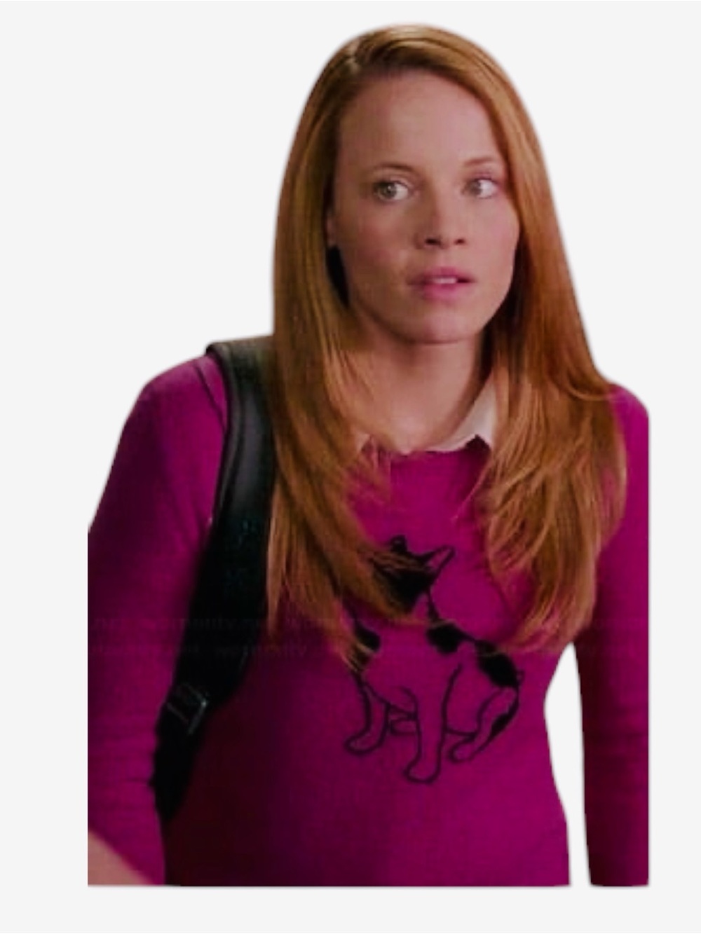 Halogen Cashmere Dog Sweater‎ Pink Crewneck Switched at Birth S
